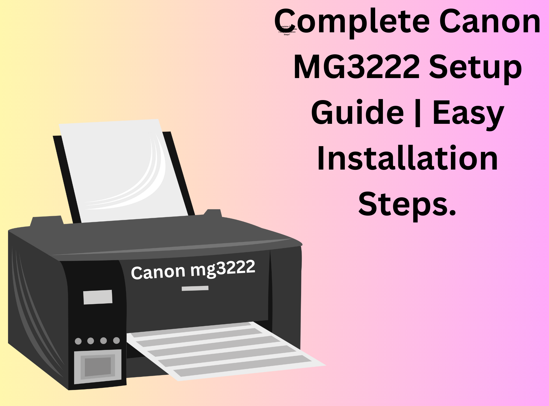 How to Connect Canon Mg3222 Printer To Wifi