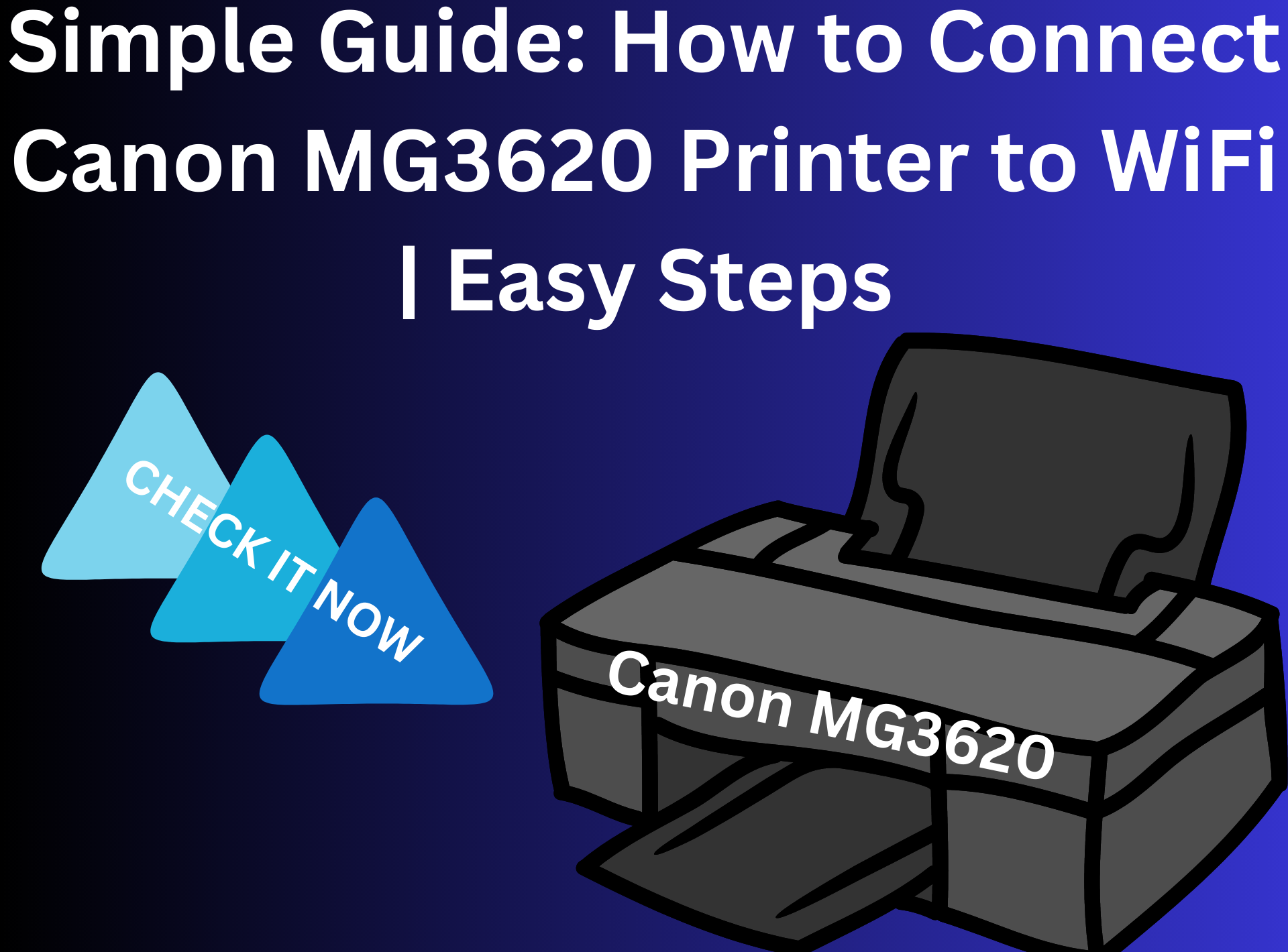 How to Connect Canon MG3620 Printer to Wifi